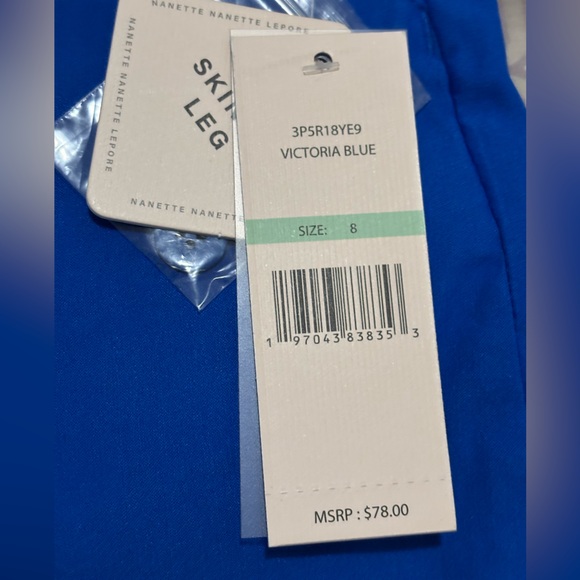 Nanette Lepore Vibrant Blue Cropped Pants - Picture 5 of 6